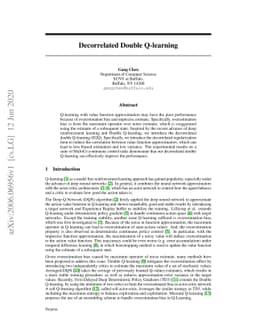 Decorrelated Double Q-learning