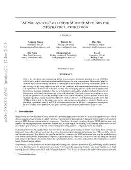 ACMo: Angle-Calibrated Moment Methods for Stochastic Optimization