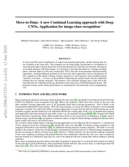 Move-to-Data: A new Continual Learning approach with Deep CNNs,
  Application for image-class recognition