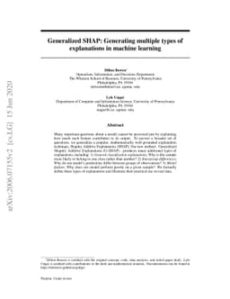 Generalized SHAP: Generating multiple types of explanations in machine
  learning