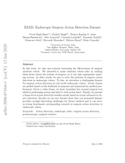 ESAD: Endoscopic Surgeon Action Detection Dataset
