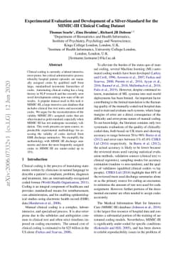 Experimental Evaluation and Development of a Silver-Standard for the
  MIMIC-III Clinical Coding Dataset