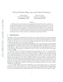 Weston-Watkins Hinge Loss and Ordered Partitions