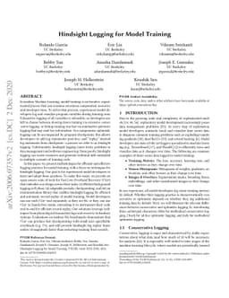 Hindsight Logging for Model Training