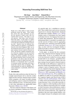 Measuring Forecasting Skill from Text