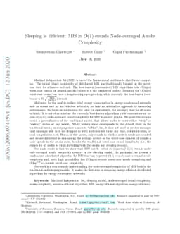 Sleeping is Efficient: MIS in $O(1)$-rounds Node-averaged Awake
  Complexity