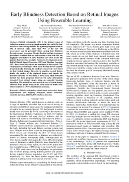 Early Blindness Detection Based on Retinal Images Using Ensemble
  Learning