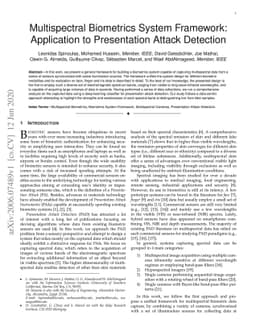 Multispectral Biometrics System Framework: Application to Presentation
  Attack Detection