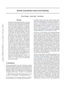 Domain Generalization using Causal Matching