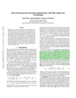 Better Parameter-free Stochastic Optimization with ODE Updates for
  Coin-Betting