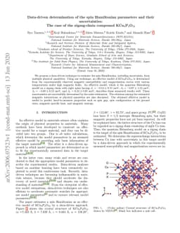 Data-driven determination of the spin Hamiltonian parameters and their
  uncertainties: The case of the zigzag-chain compound KCu$_4$P$_3$O$_{12}$