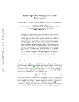 Sparse Separable Nonnegative Matrix Factorization