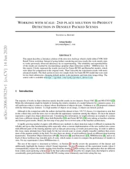 Working with scale: 2nd place solution to Product Detection in Densely
  Packed Scenes [Technical Report]