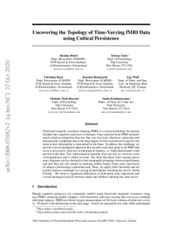 Uncovering the Topology of Time-Varying fMRI Data using Cubical
  Persistence