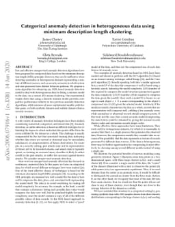 Categorical anomaly detection in heterogeneous data using minimum
  description length clustering