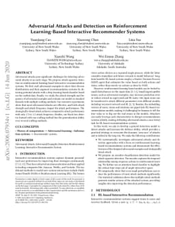 Adversarial Attacks and Detection on Reinforcement Learning-Based
  Interactive Recommender Systems
