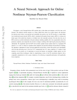 A Neural Network Approach for Online Nonlinear Neyman-Pearson
  Classification