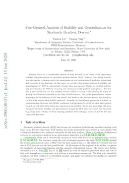 Fine-Grained Analysis of Stability and Generalization for Stochastic
  Gradient Descent