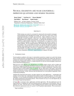 Neural gradients are near-lognormal: improved quantized and sparse
  training