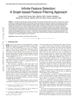 Infinite Feature Selection: A Graph-based Feature Filtering Approach