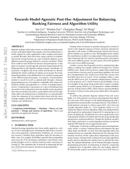 Towards Model-Agnostic Post-Hoc Adjustment for Balancing Ranking
  Fairness and Algorithm Utility