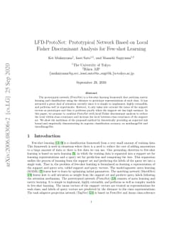LFD-ProtoNet: Prototypical Network Based on Local Fisher Discriminant
  Analysis for Few-shot Learning