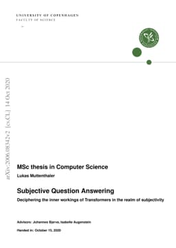 Subjective Question Answering: Deciphering the inner workings of
  Transformers in the realm of subjectivity