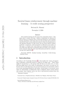 Societal biases reinforcement through machine learning: A credit scoring
  perspective