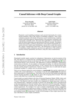 Causal Inference with Deep Causal Graphs