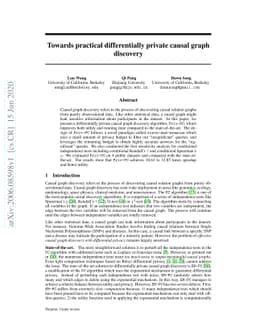 Towards practical differentially private causal graph discovery