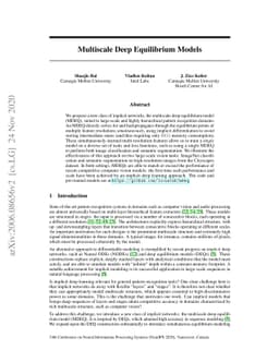 Multiscale Deep Equilibrium Models