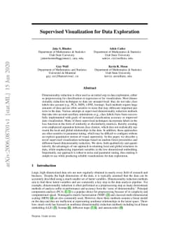 Supervised Visualization for Data Exploration