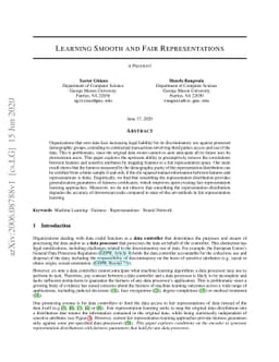 Learning Smooth and Fair Representations