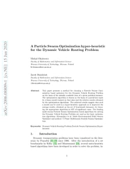 A Particle Swarm Optimization hyper-heuristic for the Dynamic Vehicle
  Routing Problem