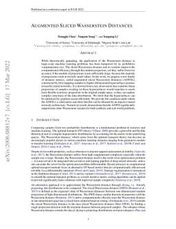 Augmented Sliced Wasserstein Distances