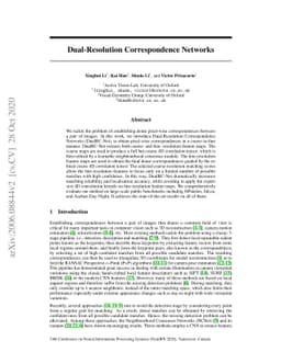 Dual-Resolution Correspondence Networks