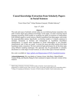 Causal Knowledge Extraction from Scholarly Papers in Social Sciences