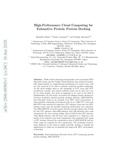 High-performance cloud computing for exhaustive protein-protein docking