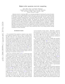 Higher-Order Quantum Reservoir Computing