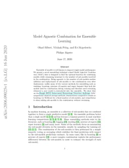Model Agnostic Combination for Ensemble Learning