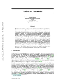 Flatness is a False Friend