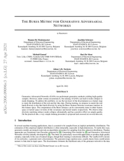 The Bures Metric for Generative Adversarial Networks