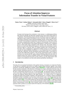 Focus of Attention Improves Information Transfer in Visual Features