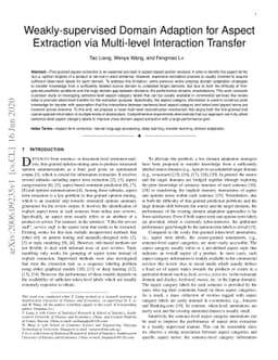 Weakly-supervised Domain Adaption for Aspect Extraction via Multi-level
  Interaction Transfer