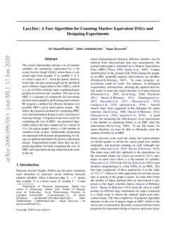 LazyIter: A Fast Algorithm for Counting Markov Equivalent DAGs and
  Designing Experiments