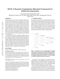 DCAF: A Dynamic Computation Allocation Framework for Online Serving
  System