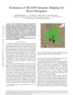 Evaluation of 3D CNN Semantic Mapping for Rover Navigation