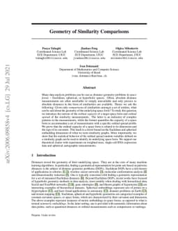 Geometry of Similarity Comparisons