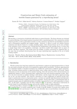 Construction and Monte Carlo estimation of wavelet frames generated by a
  reproducing kernel
