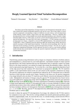 Deeply Learned Spectral Total Variation Decomposition